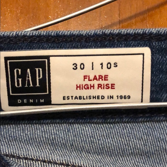 Gap Flaire High Rise Patch Pocket Flare Jeans Sz 30 - Picture 3 of 4